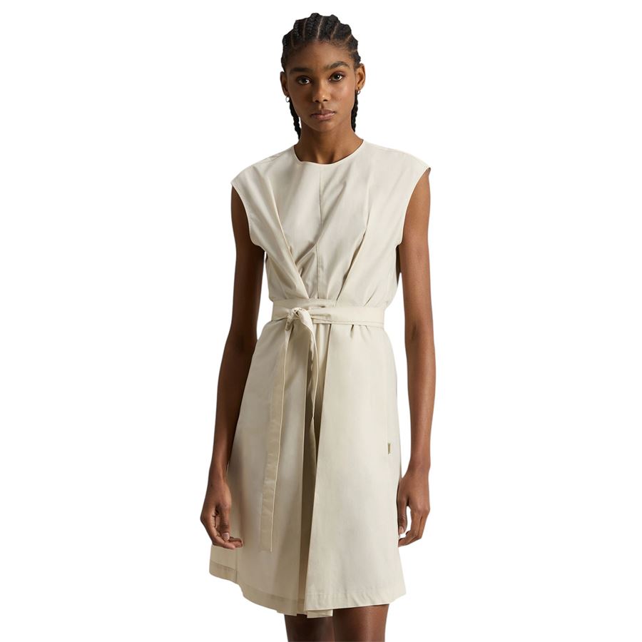 Vestito in popeline di puro cotone con cintura da donna Woolrich | CFWWDR01808867